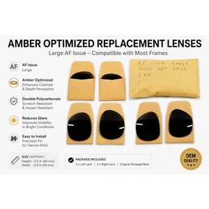 Vintage American Optical AF Issue Large Sunglasses Replacement Lenses L & R AO